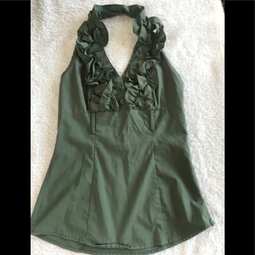 Olive Green Halter Top